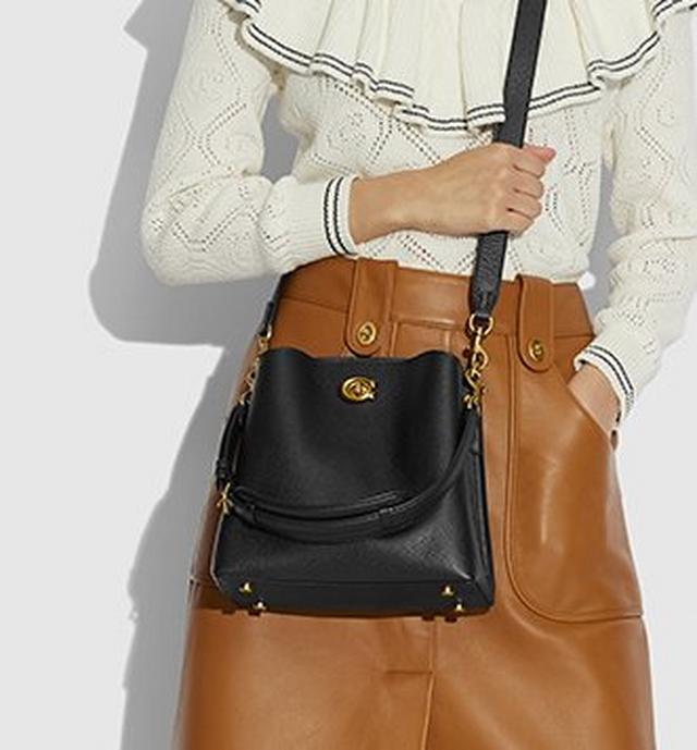 Coach Willow Leather Bucket Bag - Black