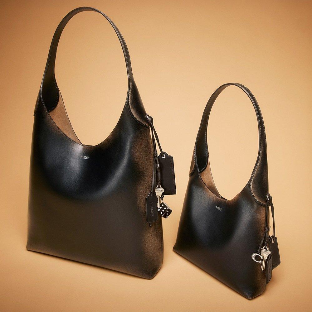 COACH コーチ プリーテッドギャラリー パテントレザー 黒 F13761 