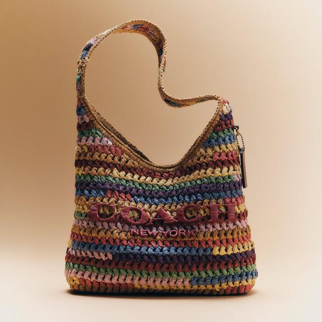 Coach Brooklyn shoulder bag in multicolor straw