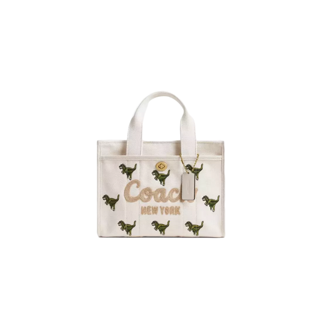 coach small tote bag with dino print