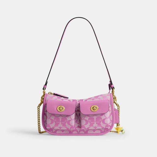 Twin Turnlock Waverley Bag - Signature Jacquard Shoulder Bag