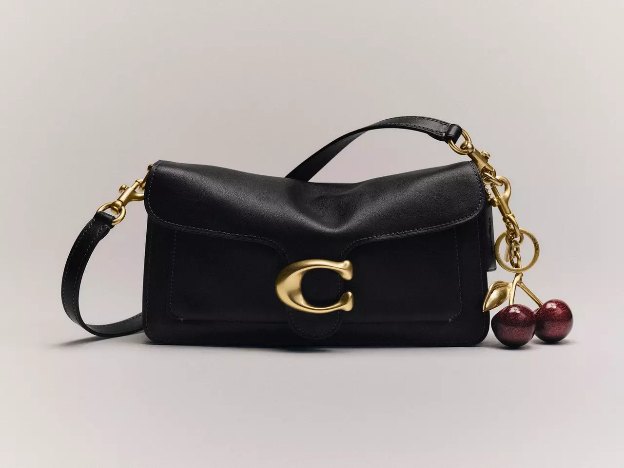 Black Tabby bag with cherry charm